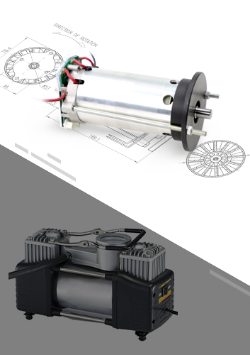 须大批量定制的便携式轮胎充气泵电机36 V无刷直流电机